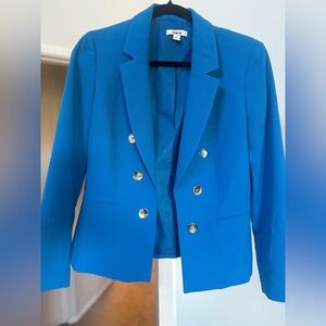 Bar III Vibrant Blue Blazer with Silver Buttons